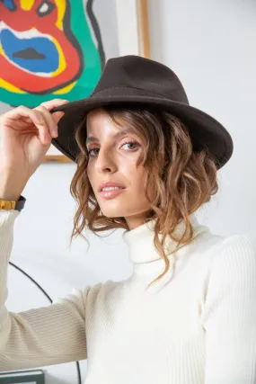 Chapeau Eloi en feutre de laine - Marron