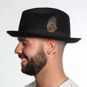 Chapeau Fedora de feutre de laine