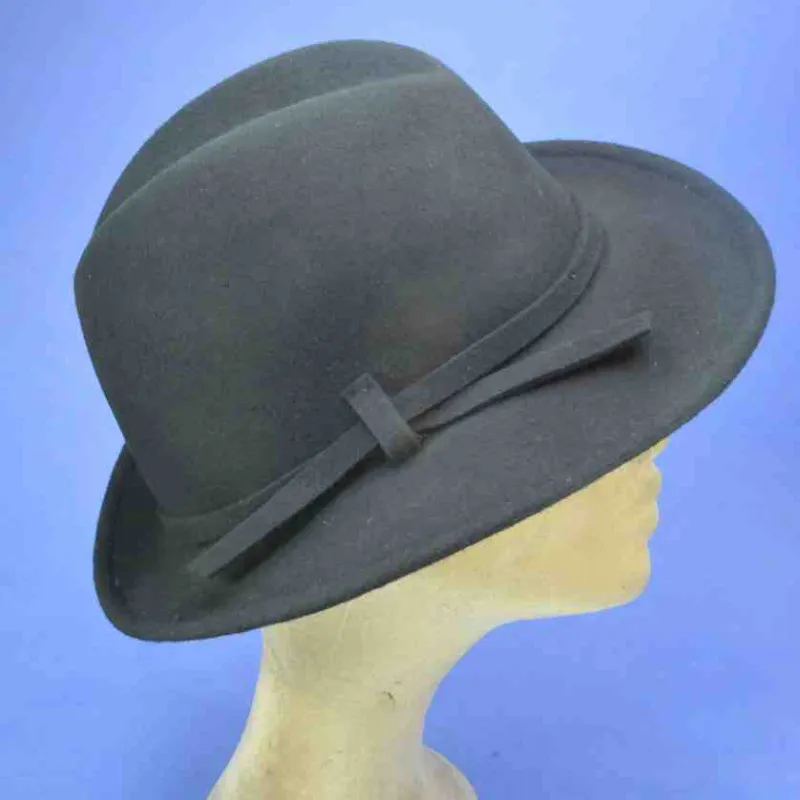 Chapeau feutre de laine couleur noire | Chapeau pour femme
