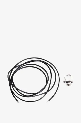 Collier sur corde avec pendentif en or blanc Force 10 Grand Modèle