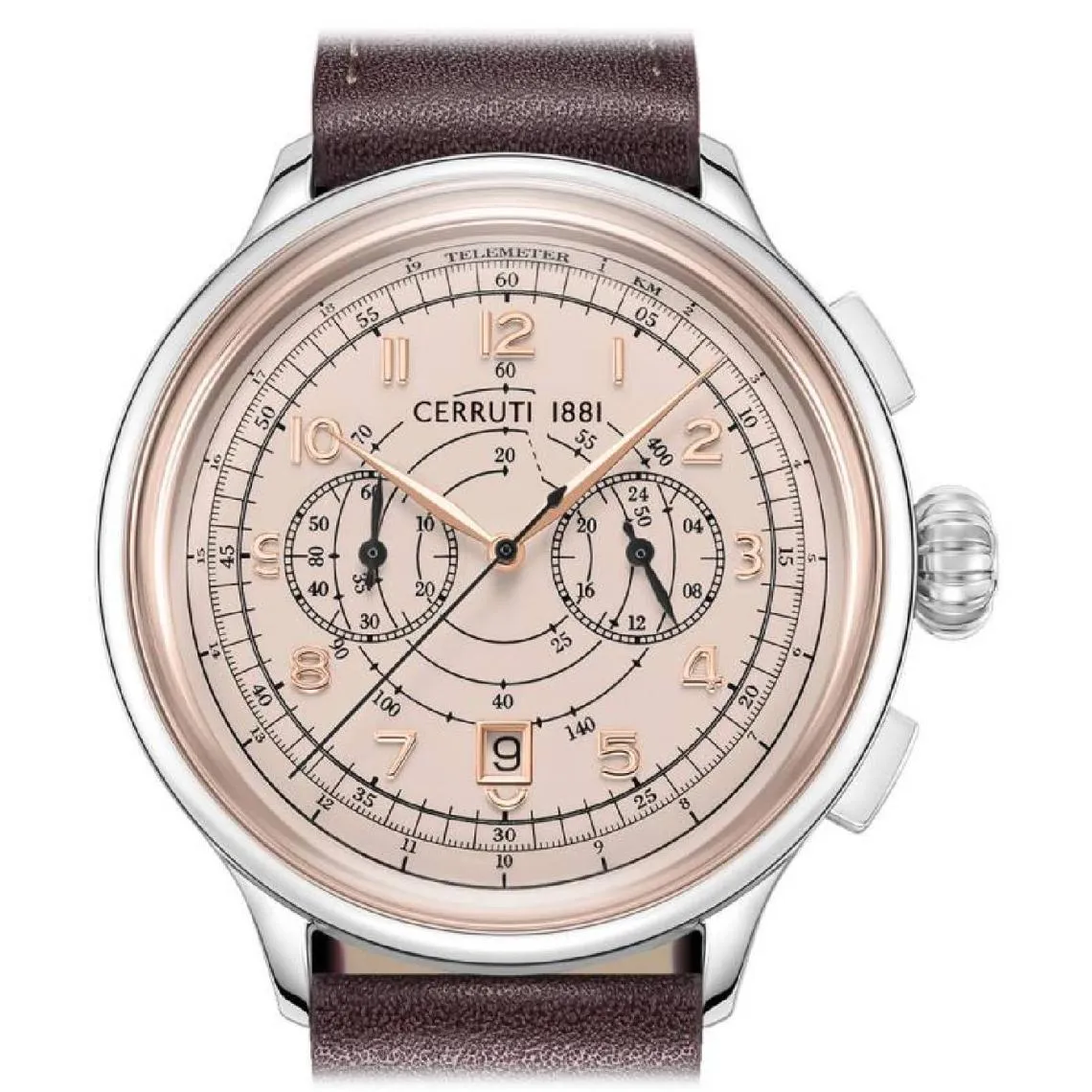 Montre Homme Cerruti 1881 Dervio - CIWGC0022801 Bracelet Cuir Marron | 3 Suisses