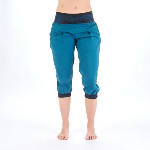 Pantalon dune ¾ femme bleu roy