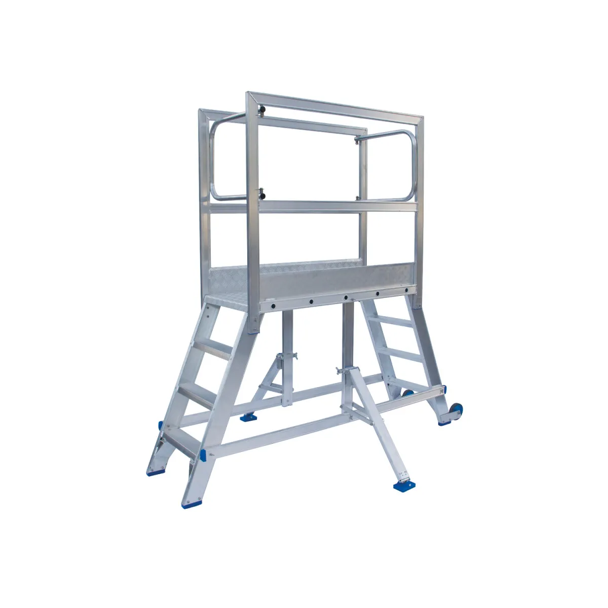 Plateforme Alu entre banches 7 marches 55 x 55 cm Hauteur 1.75 m