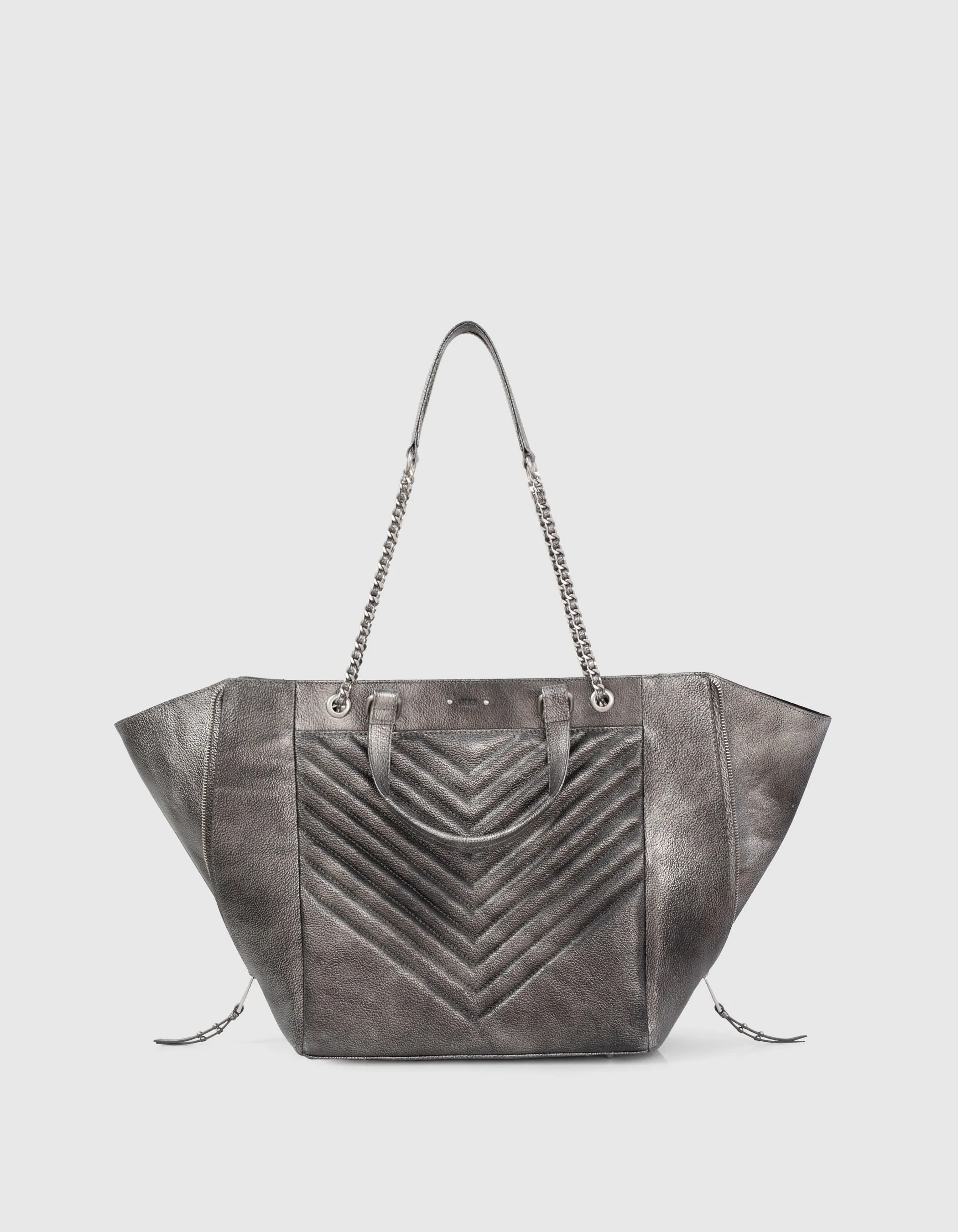 Sac cabas LE 1440 METALLISE matelassé chevron femme