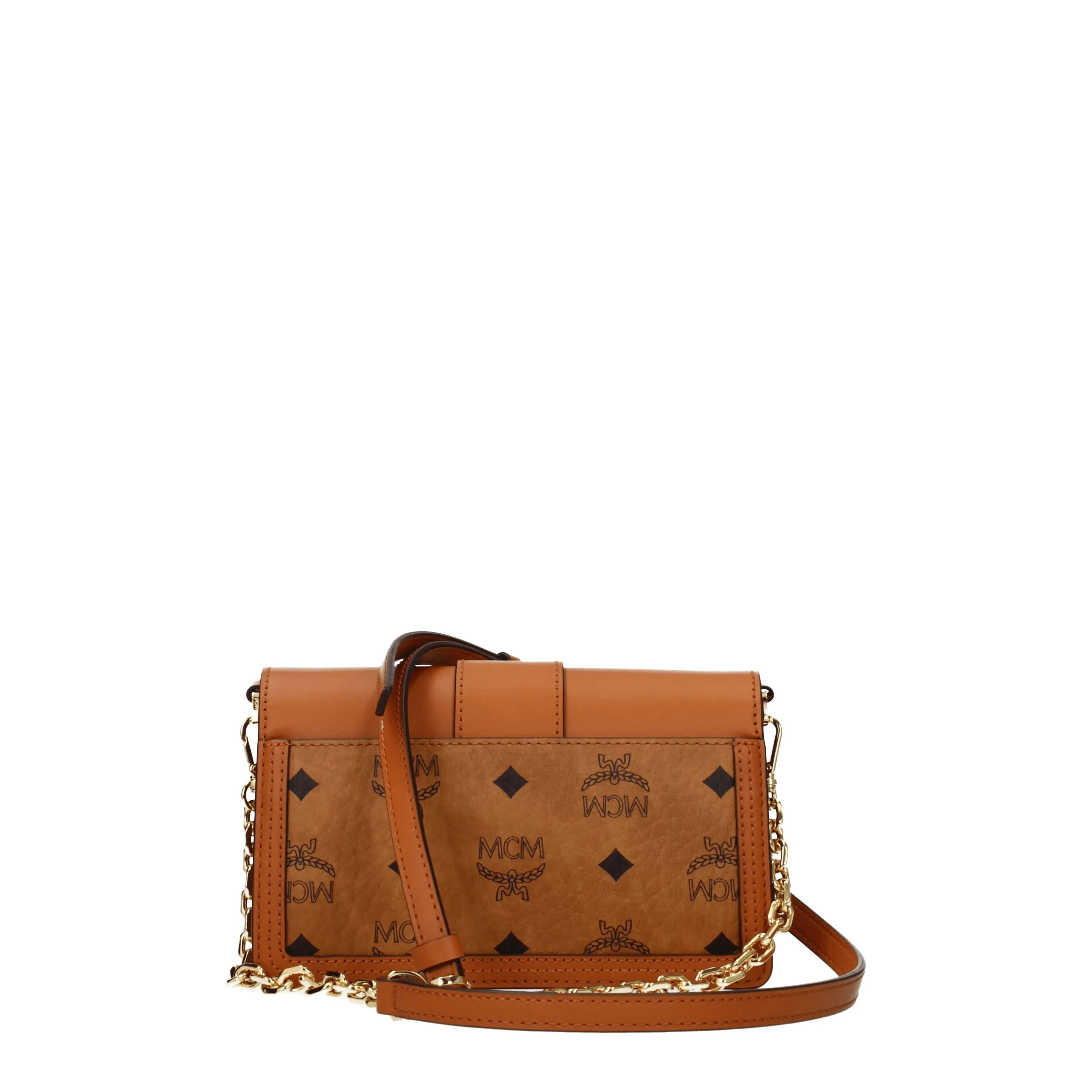 Sac à bandoulins MCM Femmes en cuir marron / cognac