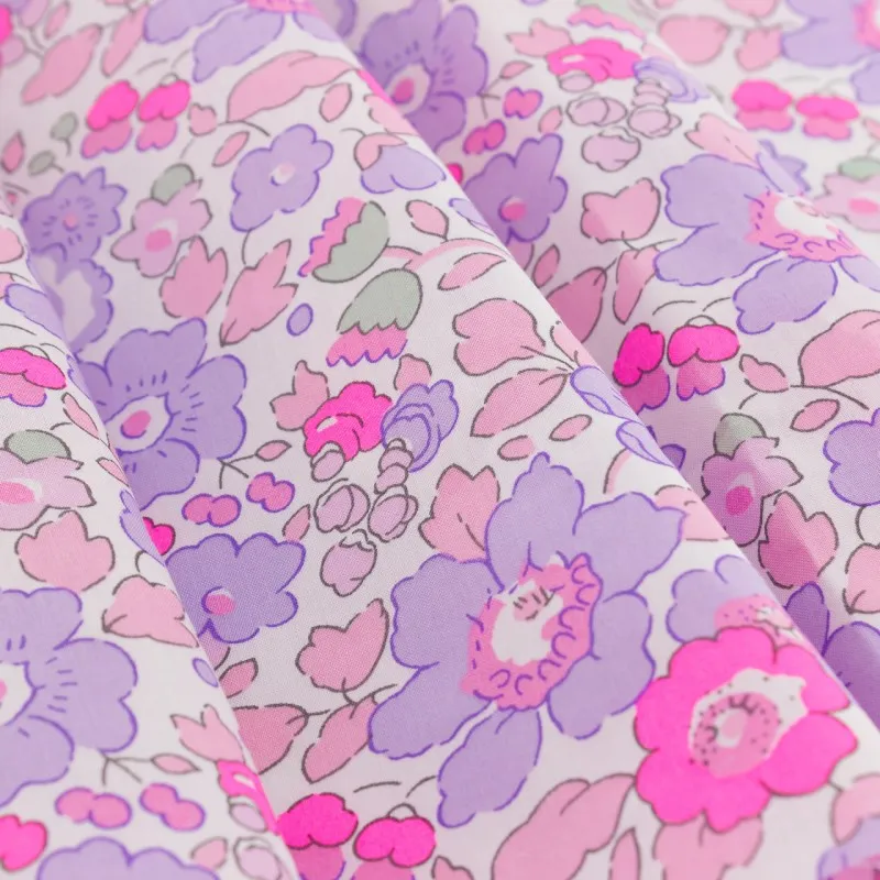 Tissu Liberty Betsy Fluo Lilas - oeko tex