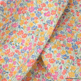 Tissu Liberty Tana Lawn - Meadowland multicouleurs - oeko tex